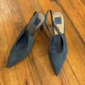 Denim heels